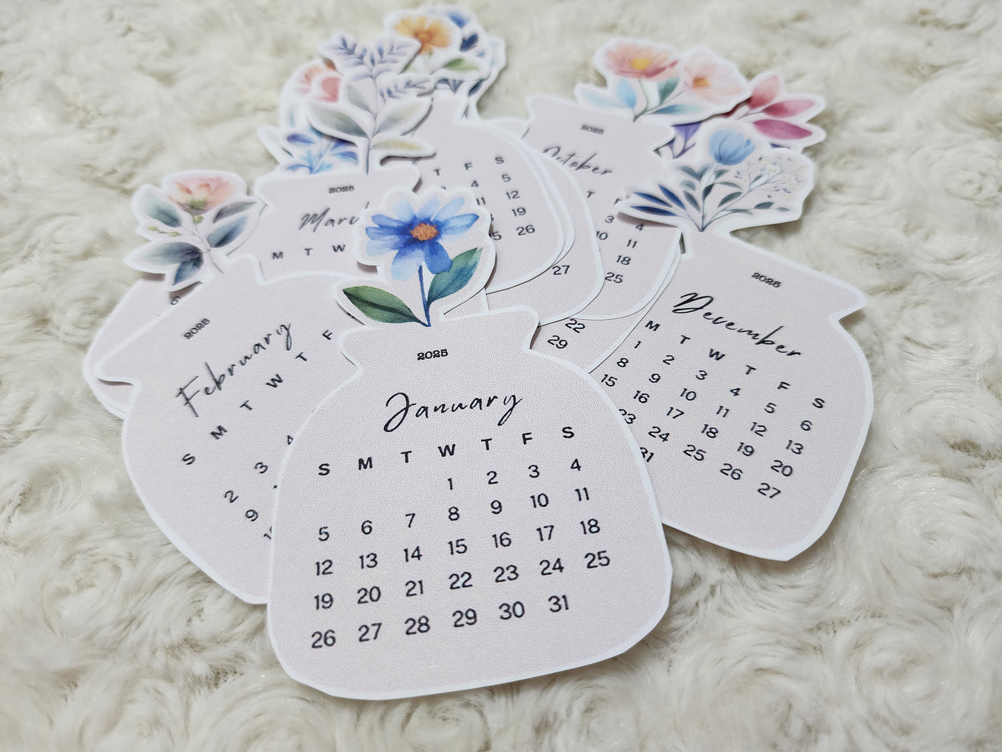 2025 Floral Calendar Sticker Journal Planning Bujo Stickers