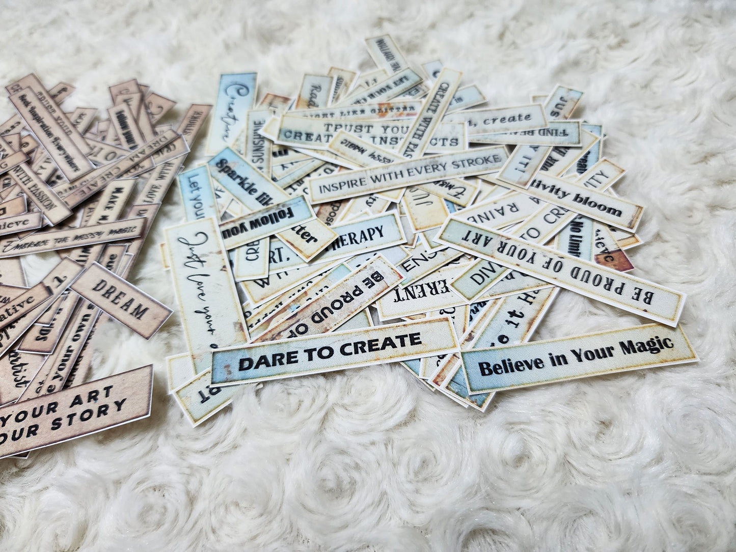 Vintage Motivational Inspiration Words Journal Planning Stickers