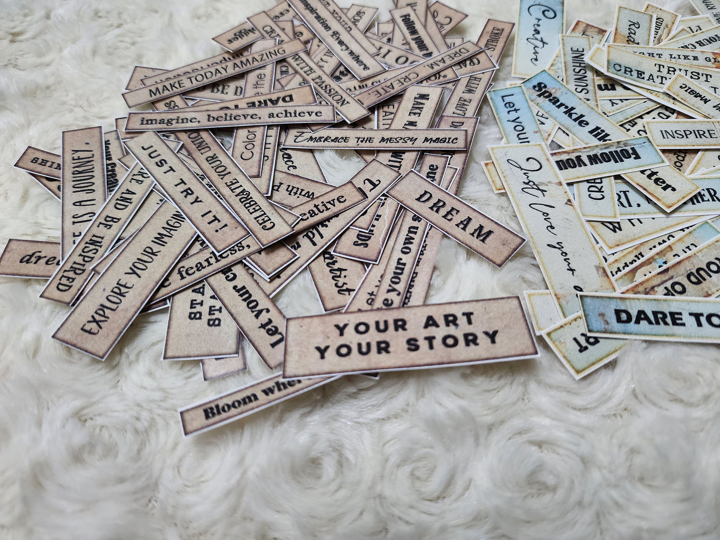 Vintage Motivational Inspiration Words Journal Planning Stickers