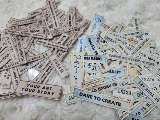 Vintage Motivational Inspiration Words Journal Planning Stickers