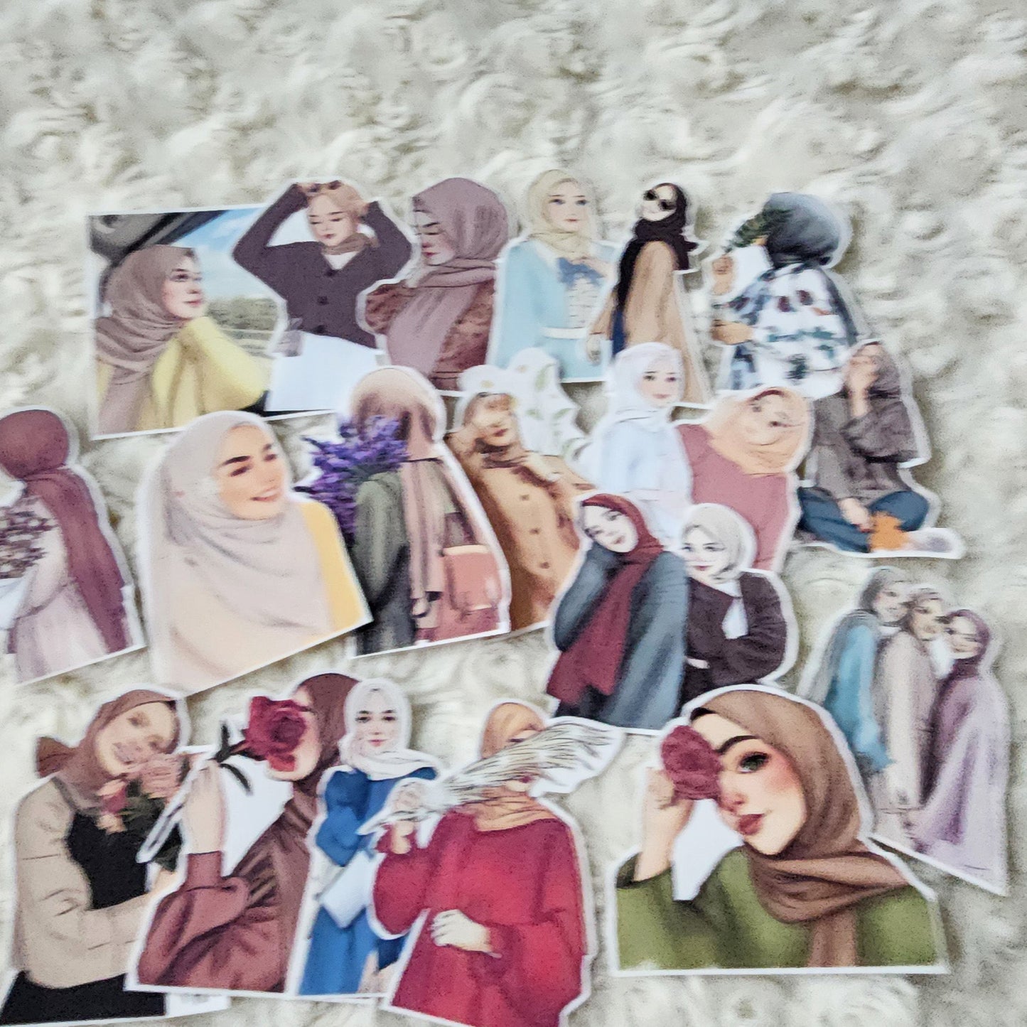 Hijab Muslim Girl Sticker Journal Planning Stickers-Set-2