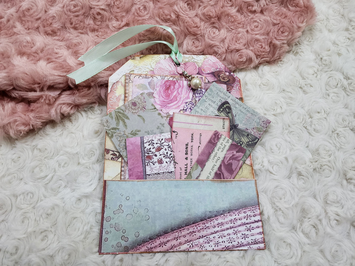 Vintage Garden Large Journal Gift Tag Pocket with Tags