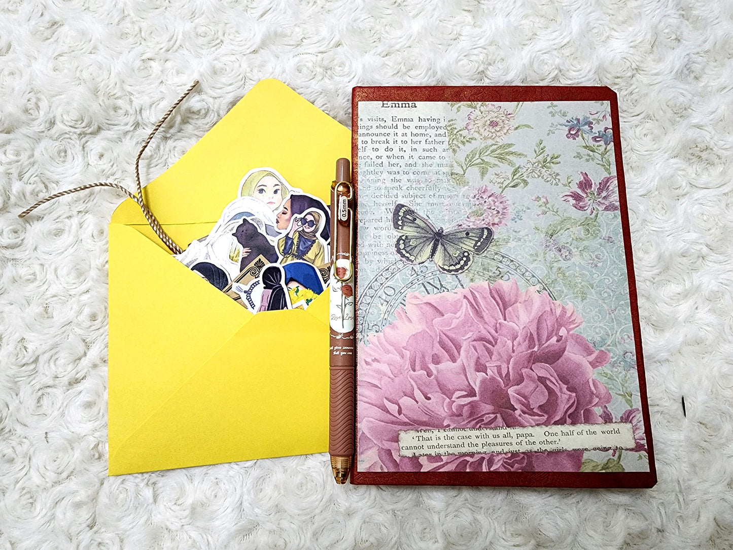 150 piece Muslimah Notebook Journal Set with Stickers and a Pen