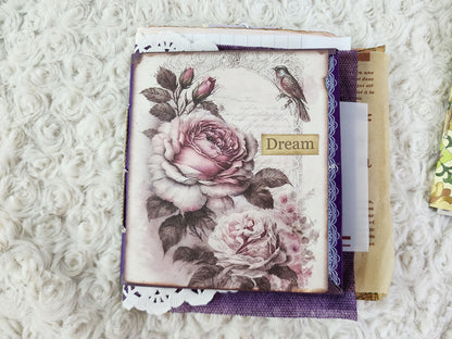 Scrappy Staggered Handmade Junk Journals Booklets Starter Kit NoteBook Gift Planner Set