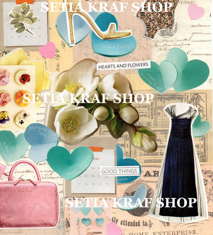 Digital Prints Collage Art MasterBoard Wedding , Honeymoon Shopping Theme